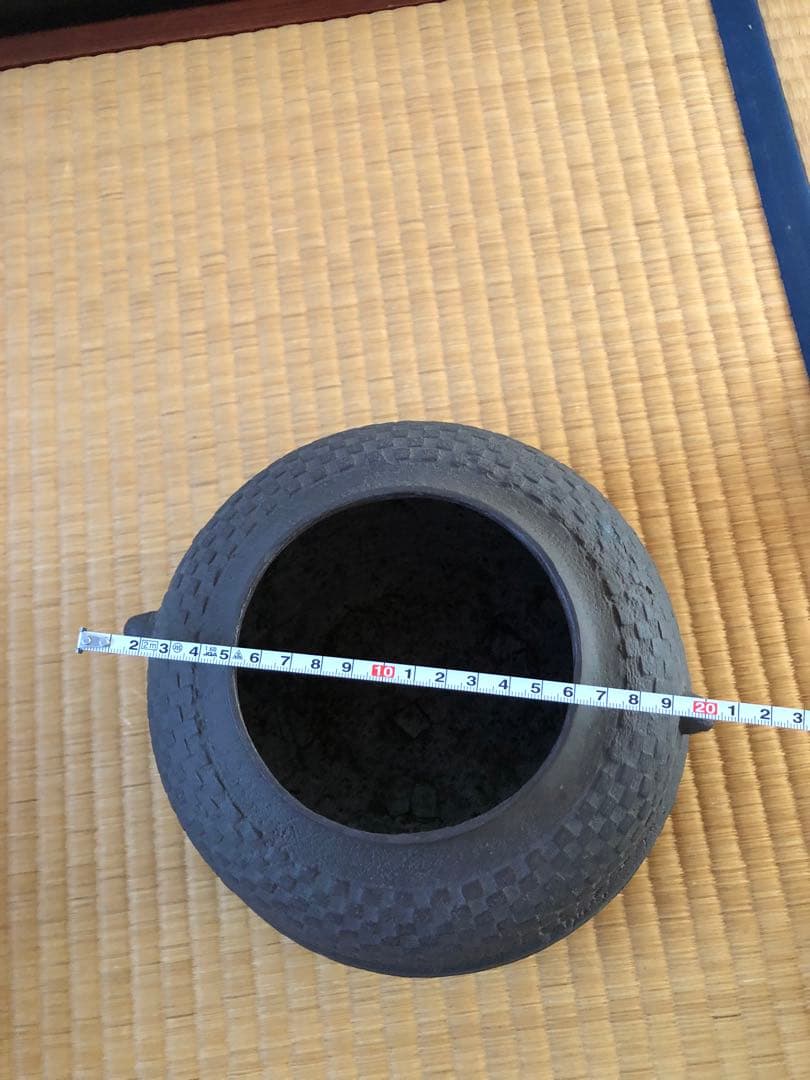 真形釜　初代　畠春斎氏作　共箱入