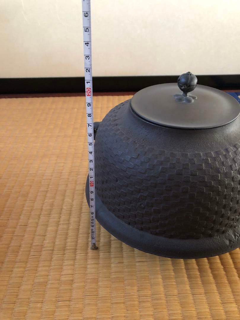 真形釜　初代　畠春斎氏作　共箱入