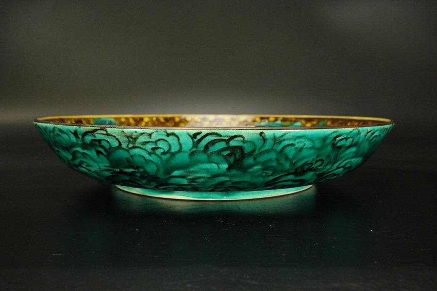 古九谷写 色絵 皿 φ30.5㎝(メ1056-3)