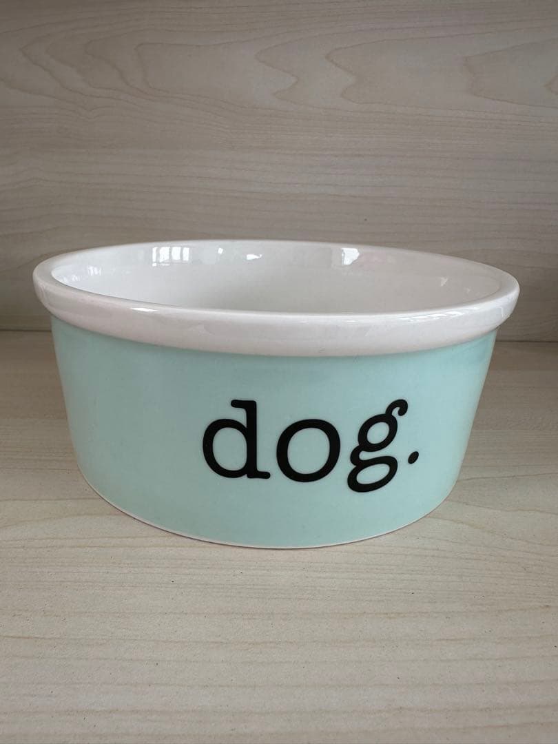 ティファニー ドッグ ボウル ボーンチャイナ フードボウル 餌入れ ラージ 美品