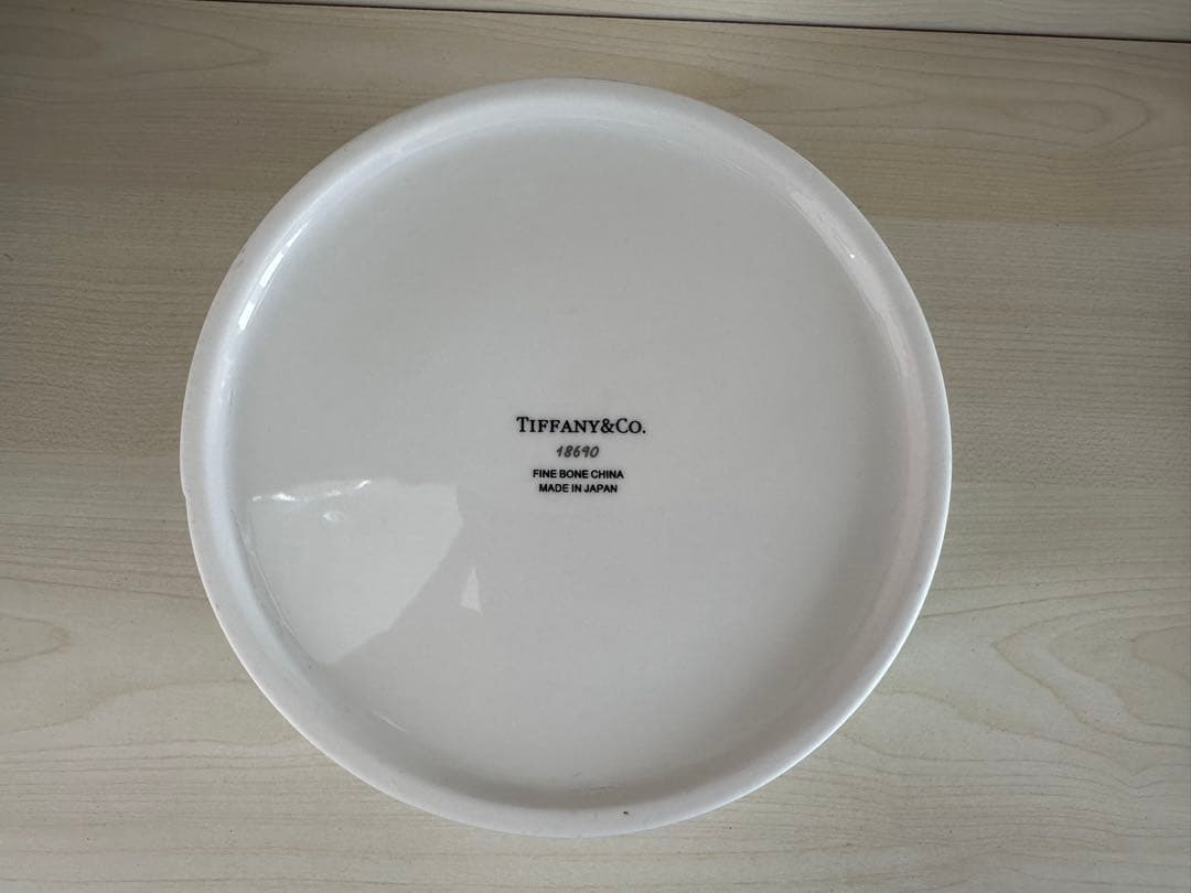 ティファニー ドッグ ボウル ボーンチャイナ フードボウル 餌入れ ラージ 美品