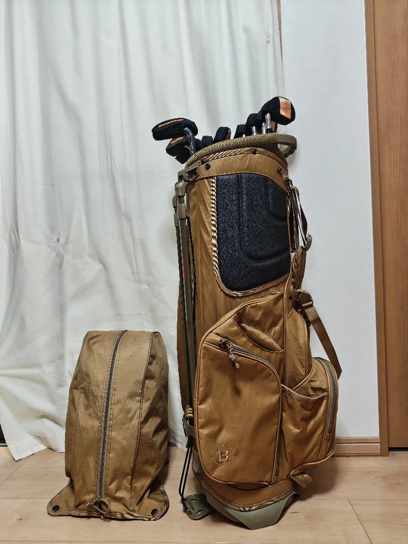 アイアンカバー付 BRIEFING CR4キャディバッグ 限定X-PACコヨーテ