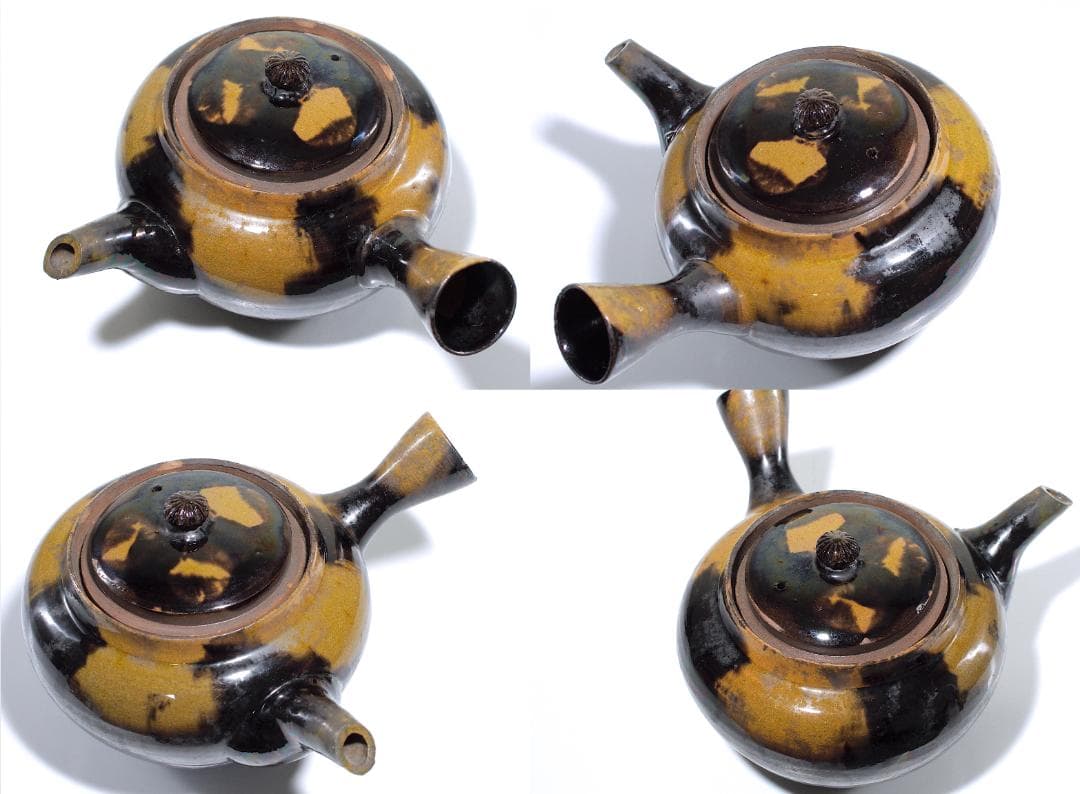 19世紀 平佐焼 鼈甲釉 急須