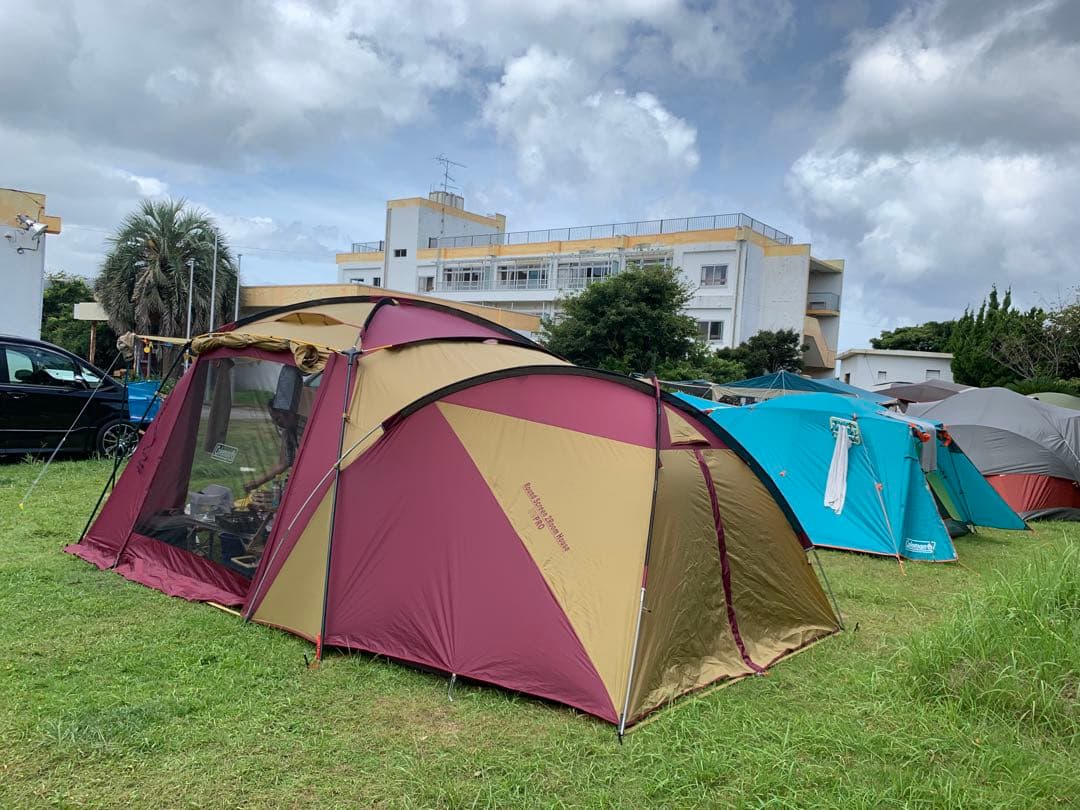 Coleman キャンプテント 大 赤・黄