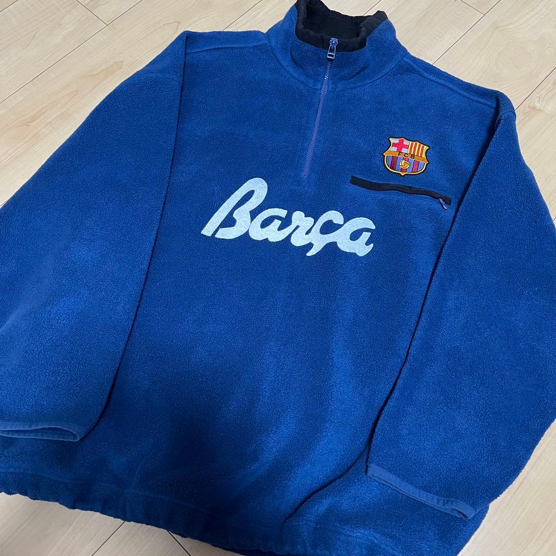 【極希少品】FCバルセロナ ハーフジップフリース オーバーサイズ