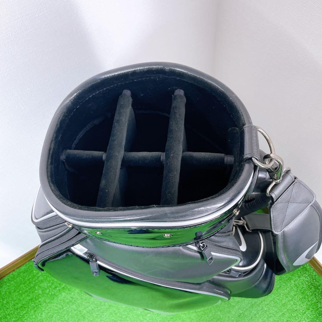 美品　NIKE キャディバック　ブラックxシルバー　GF3006 9型　黒