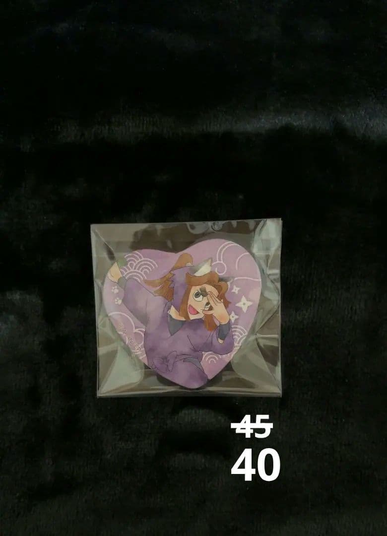 平滝夜叉丸　ハート缶バッジ ①