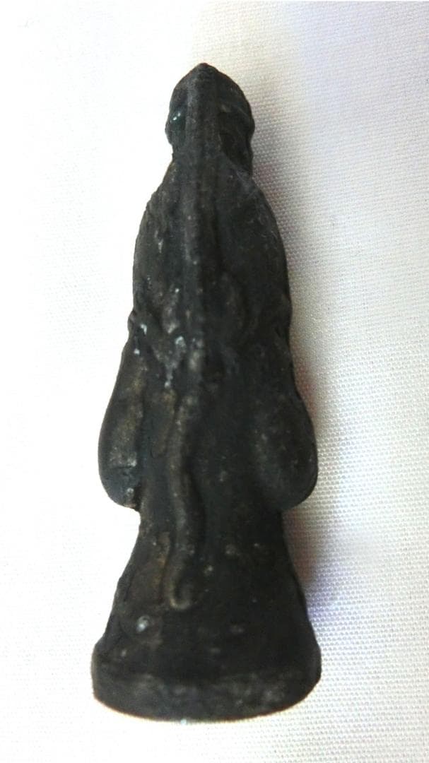 古銅　仏像　観音菩薩立像　合掌印　懐中仏　携行仏像　豆仏像