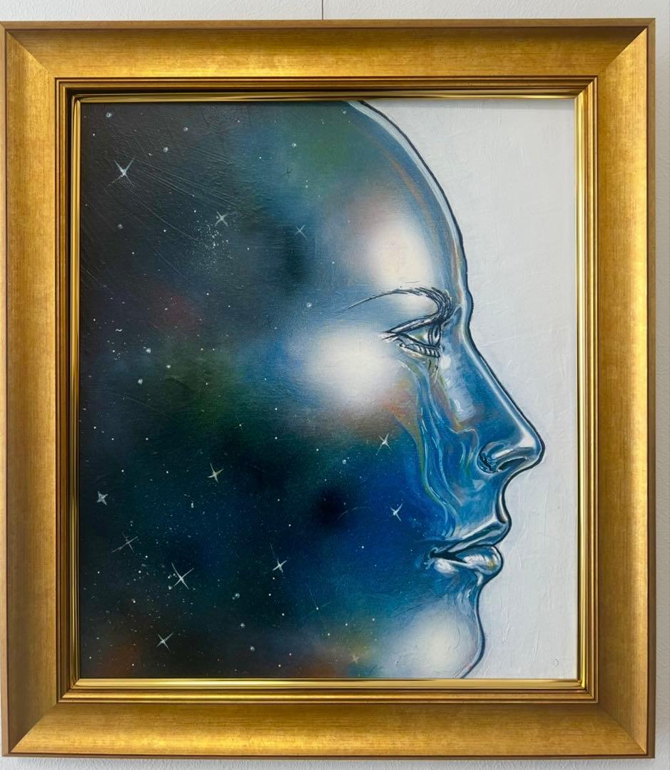 <絵画> 横顔×宇宙