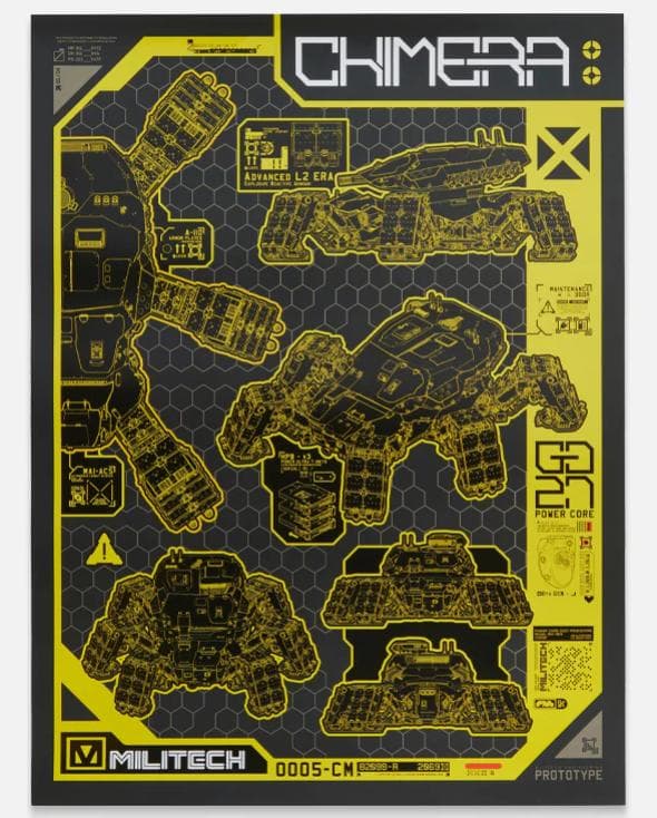 サイバーパンク2077 CHIMERA SCHEMATIC LITHOGRAPH
