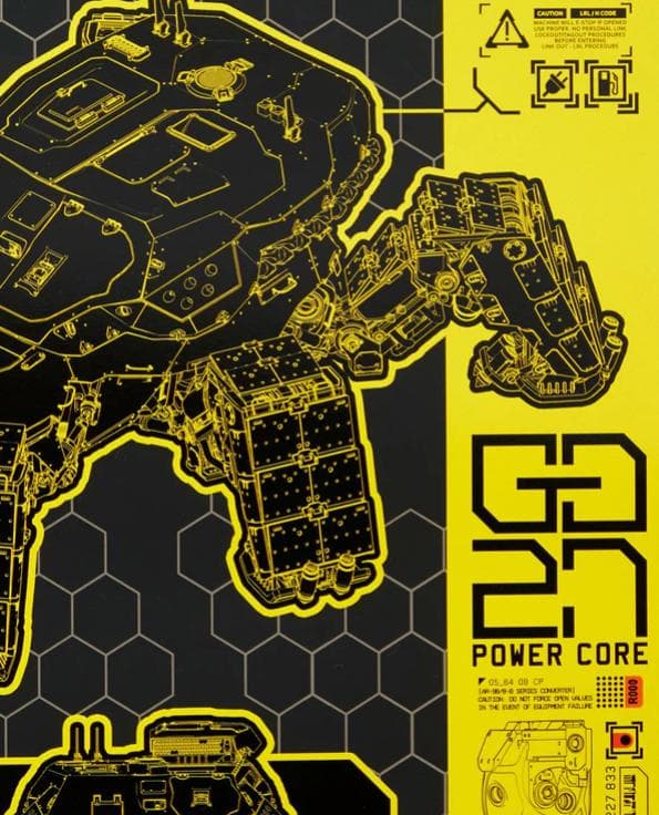 サイバーパンク2077 CHIMERA SCHEMATIC LITHOGRAPH