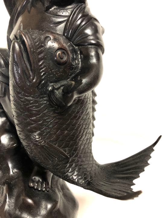 ■七福神・えびす様　ブロンズ像■置物・銅像・福の神・恵比寿・開運・縁起物