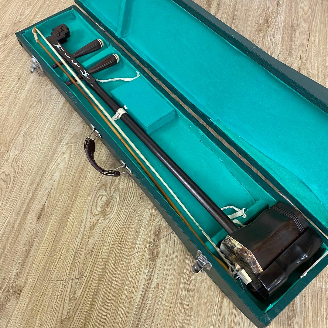 二胡 弦楽器 上海敦煌 弓 ハードケース付き