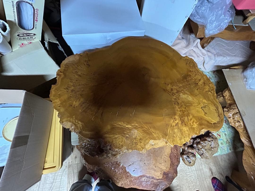 天然木 こぶ テーブル アンティー 猫足