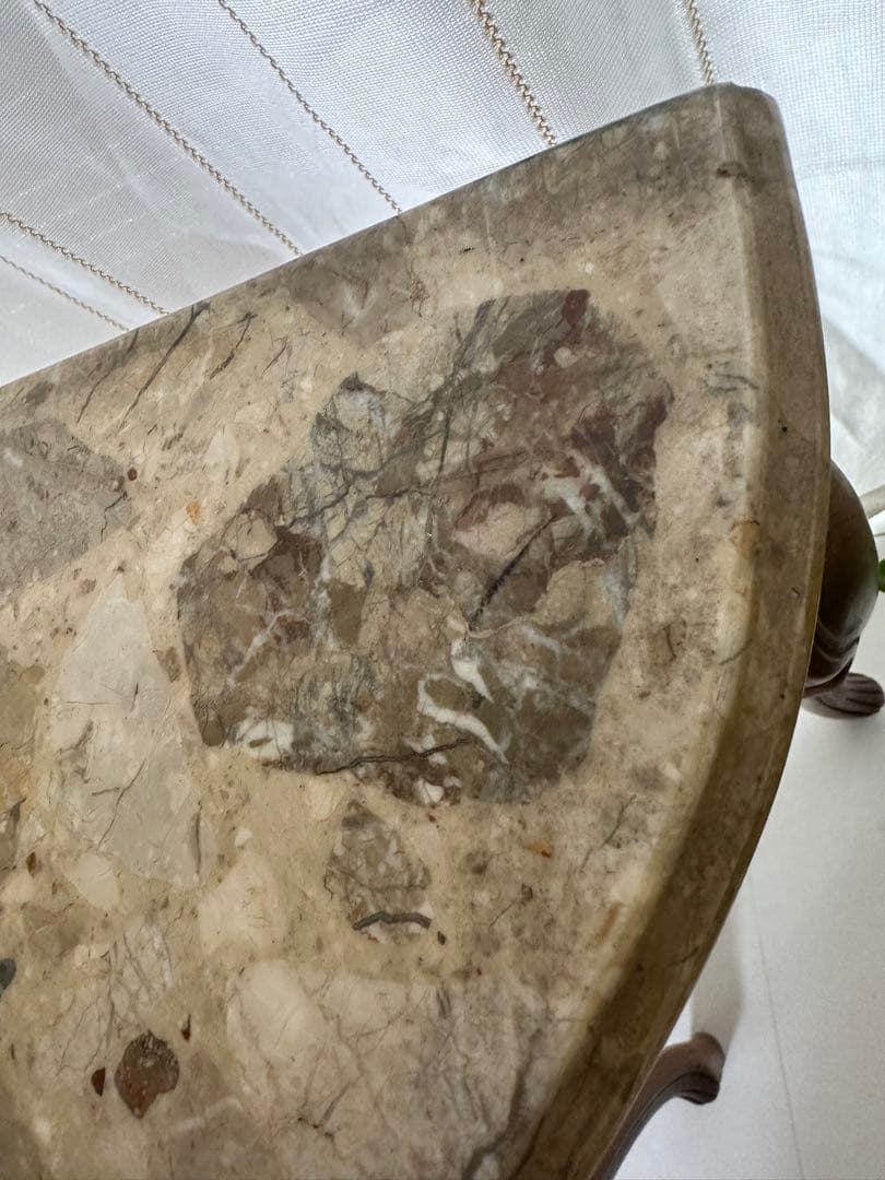 大理石 ロココ調 クラシック 猫脚 コンソールテーブル 電話台 家具