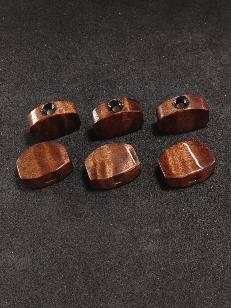 （注文分）ウッドパーツ4種/カーリーメイプル材 ダークブラウンクリア仕上げ