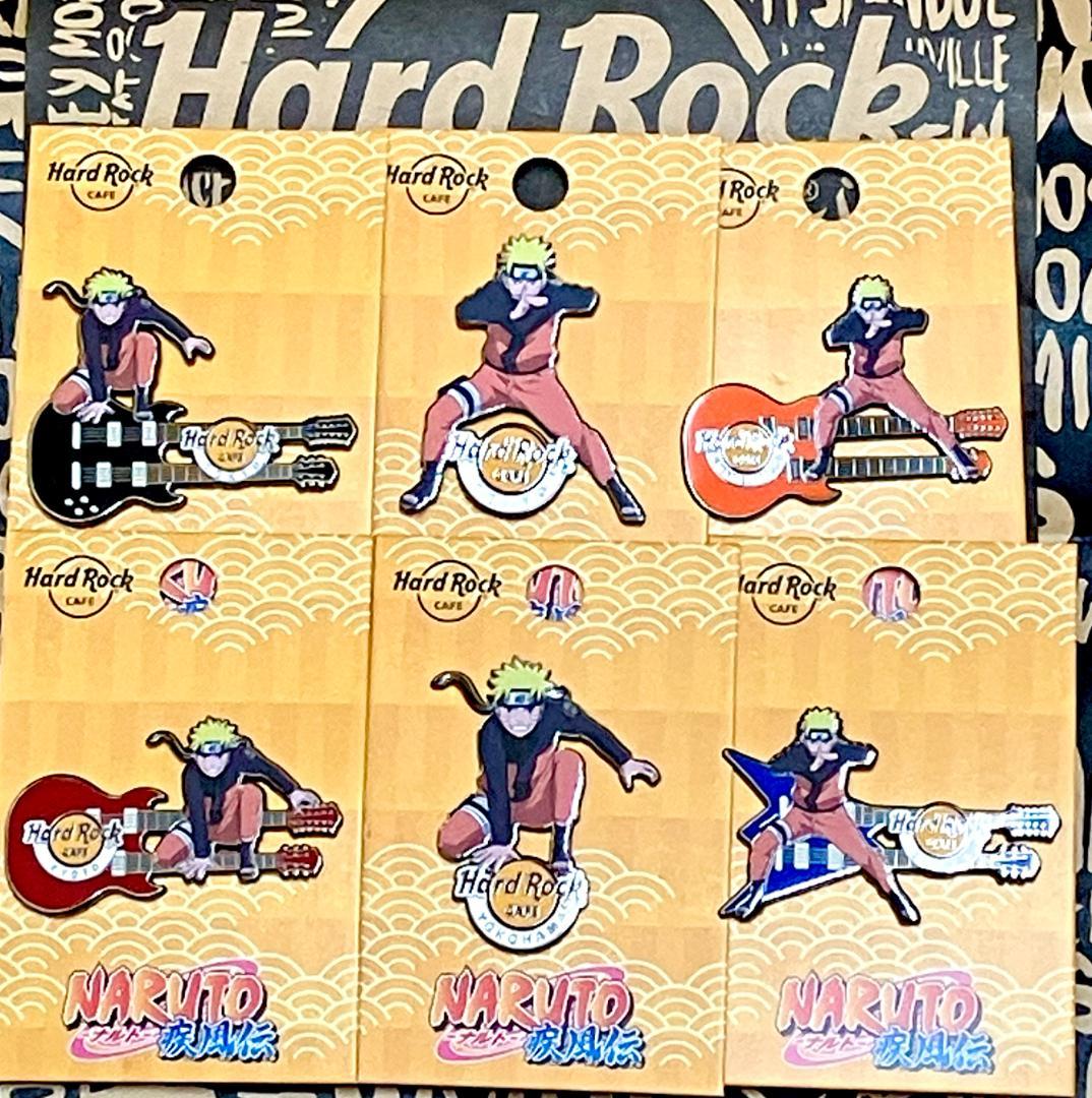 値下☆ハードロックカフェ◆5店舗・6点◆NARUTO ナルト 【限定】ピンバッジ