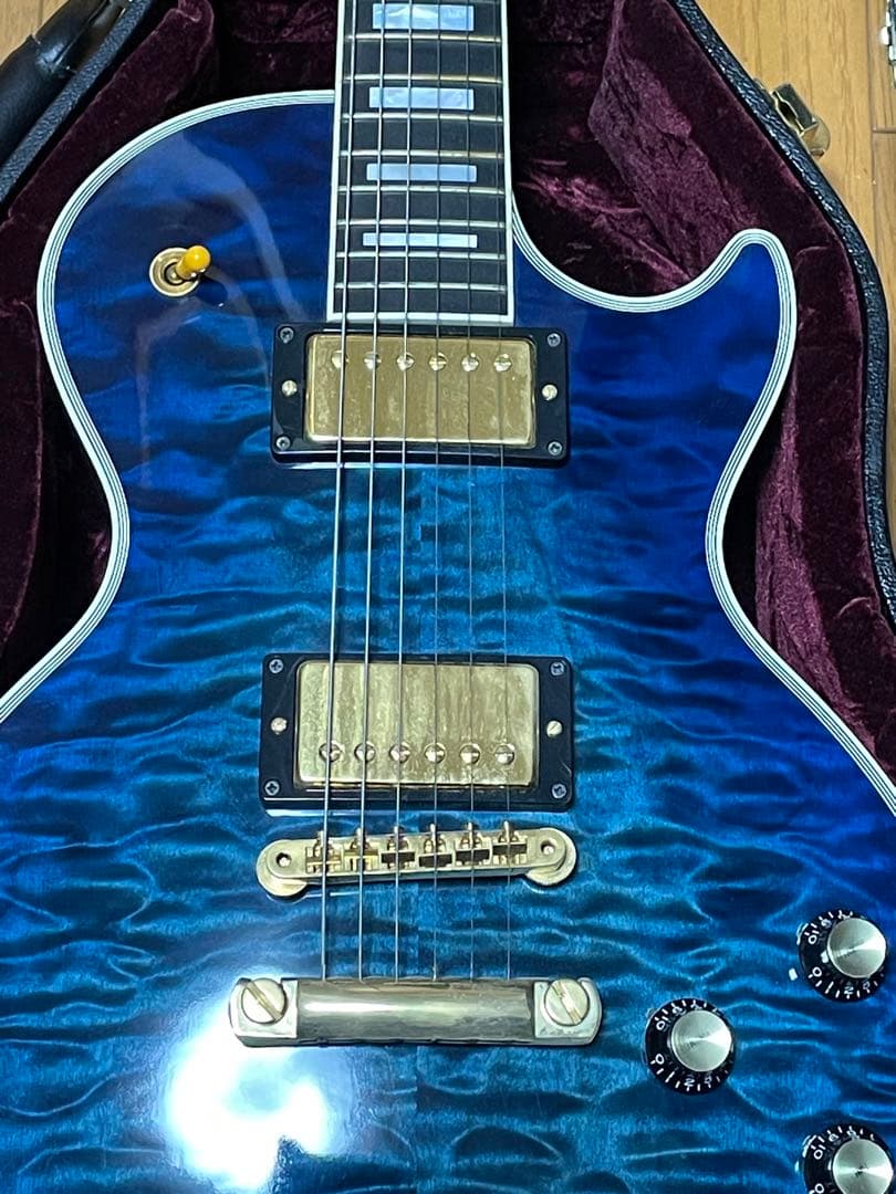 Gibson Les Paul Custom インディゴブルー　キルトトップ