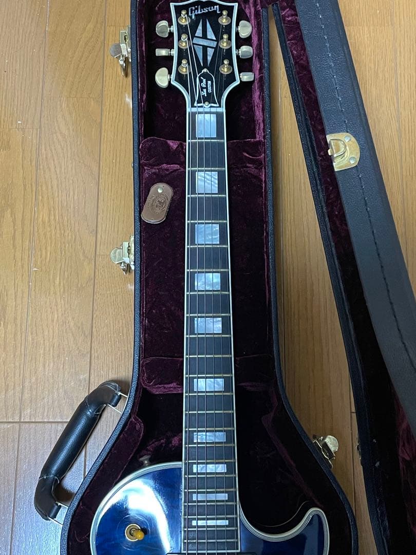 Gibson Les Paul Custom インディゴブルー　キルトトップ