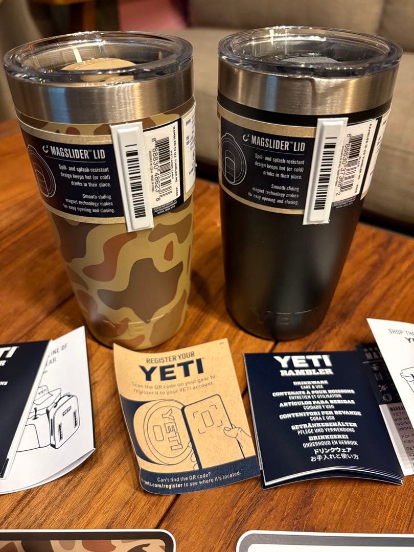 新品未使用　正規品　YETI 10ozタンブラー　2個セット　迷彩　ブラック