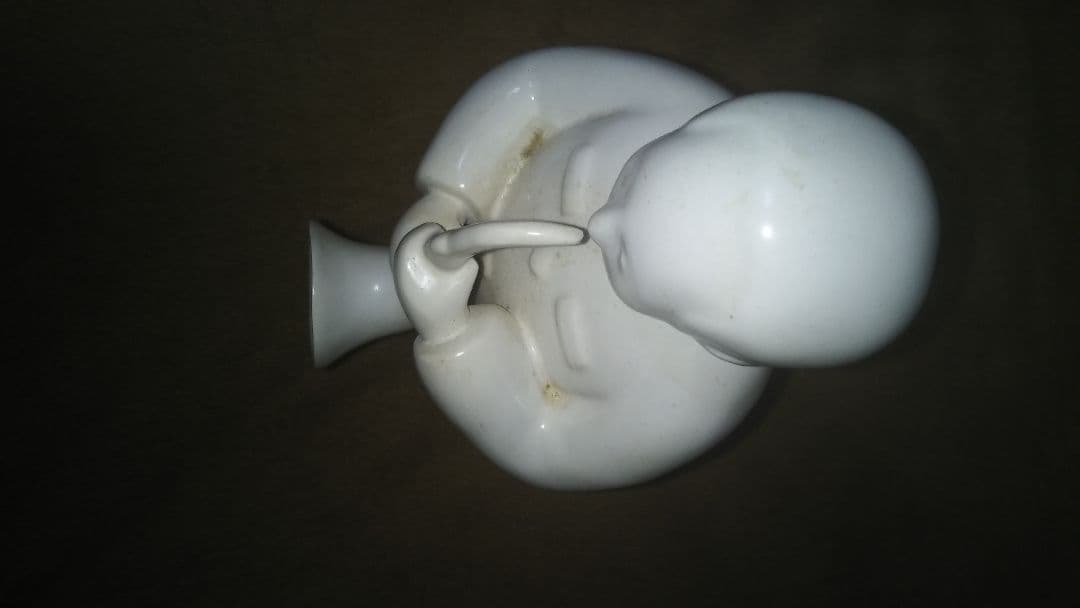 陶製「毛沢東(?)」喇叭(ラッパ)吹奏立像