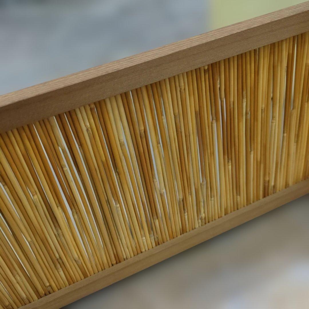 風炉先屏風　簾　透かし　すだれ　衝立　間仕切り　茶道具　紙箱