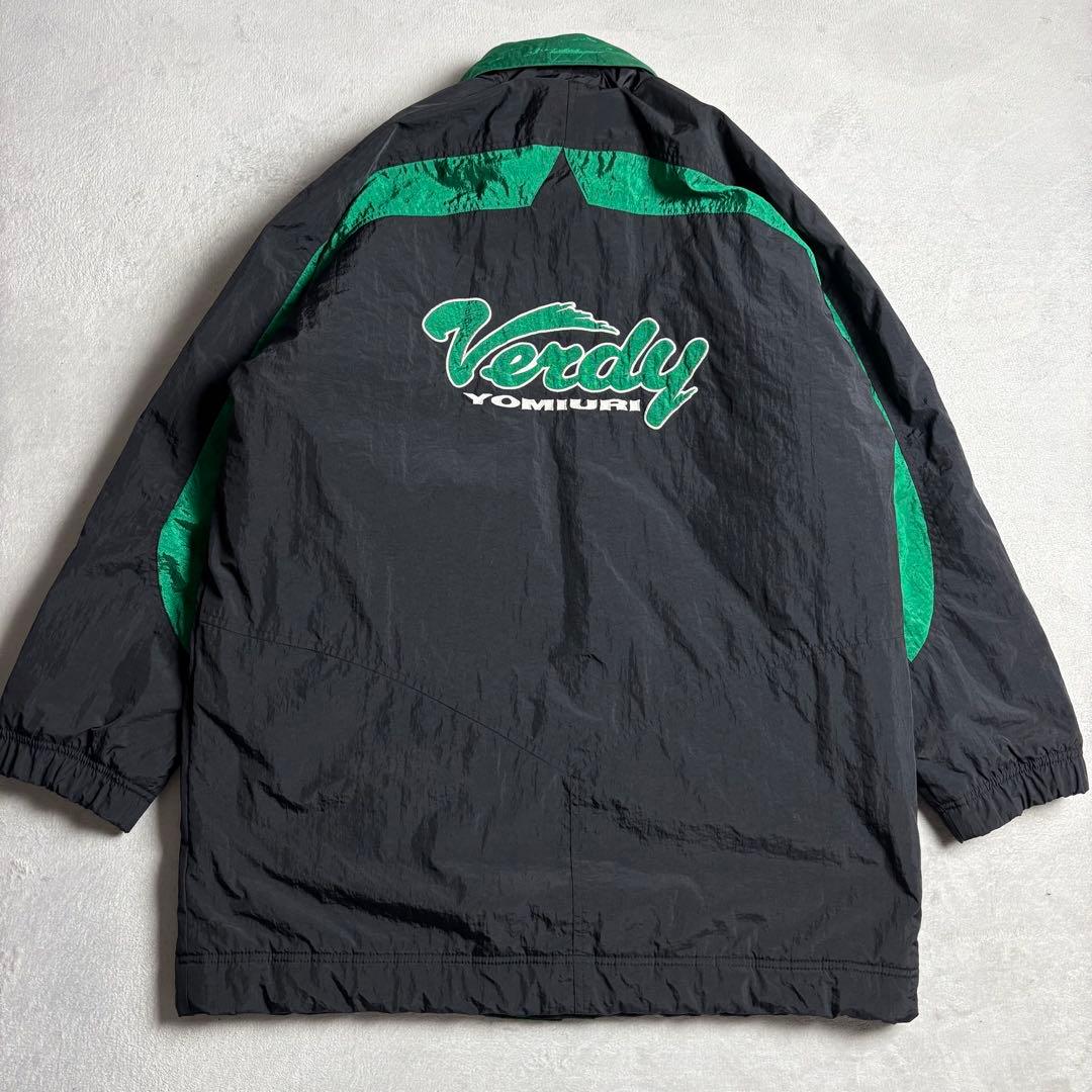 90s Jリーグ　読売ヴェルディ　NIKE ナイロンベンチコート　ホームカラー