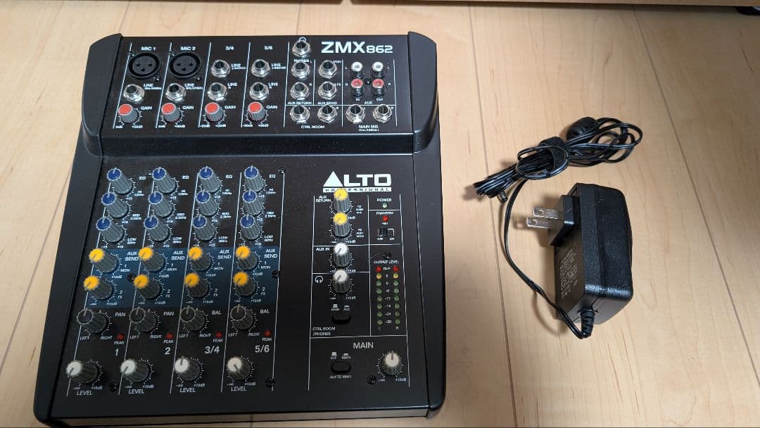 ALTO ZMX862 DJミキサー 6チャンネル