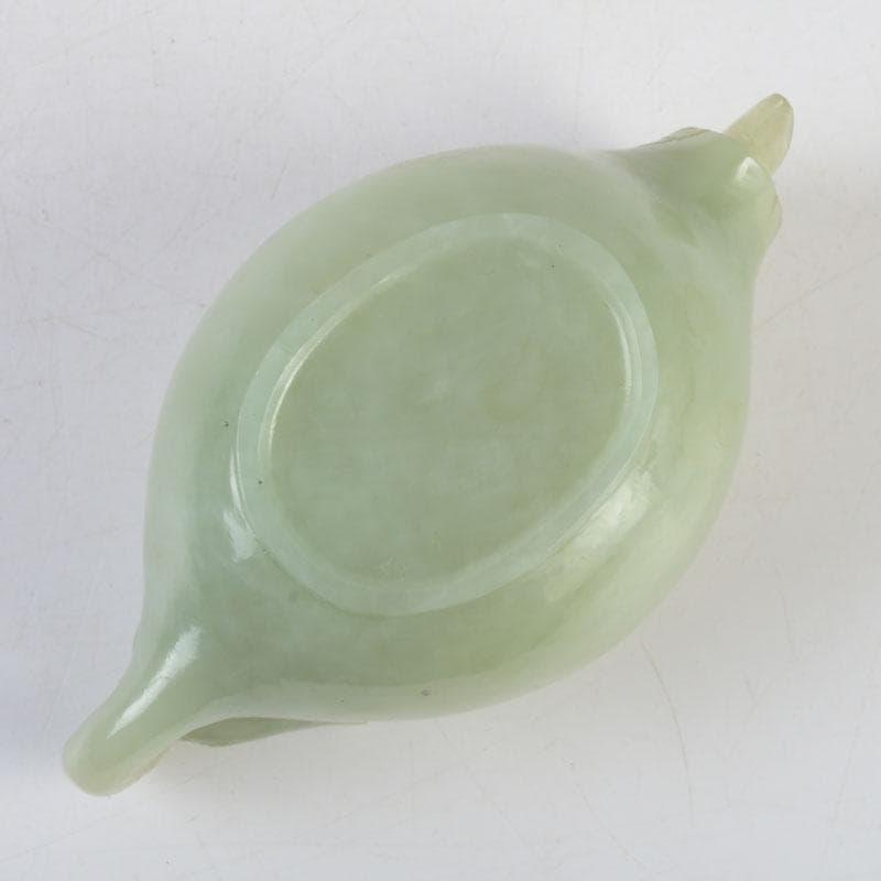 中国　書道具　玉石彫刻　神獣刻　水滴　V　9592