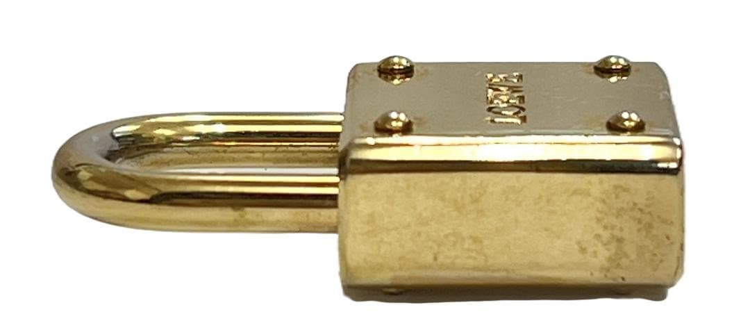 ロエベ カデナ＆キー＆クロシェット 南京錠 ゴールド 中古品 (93085)