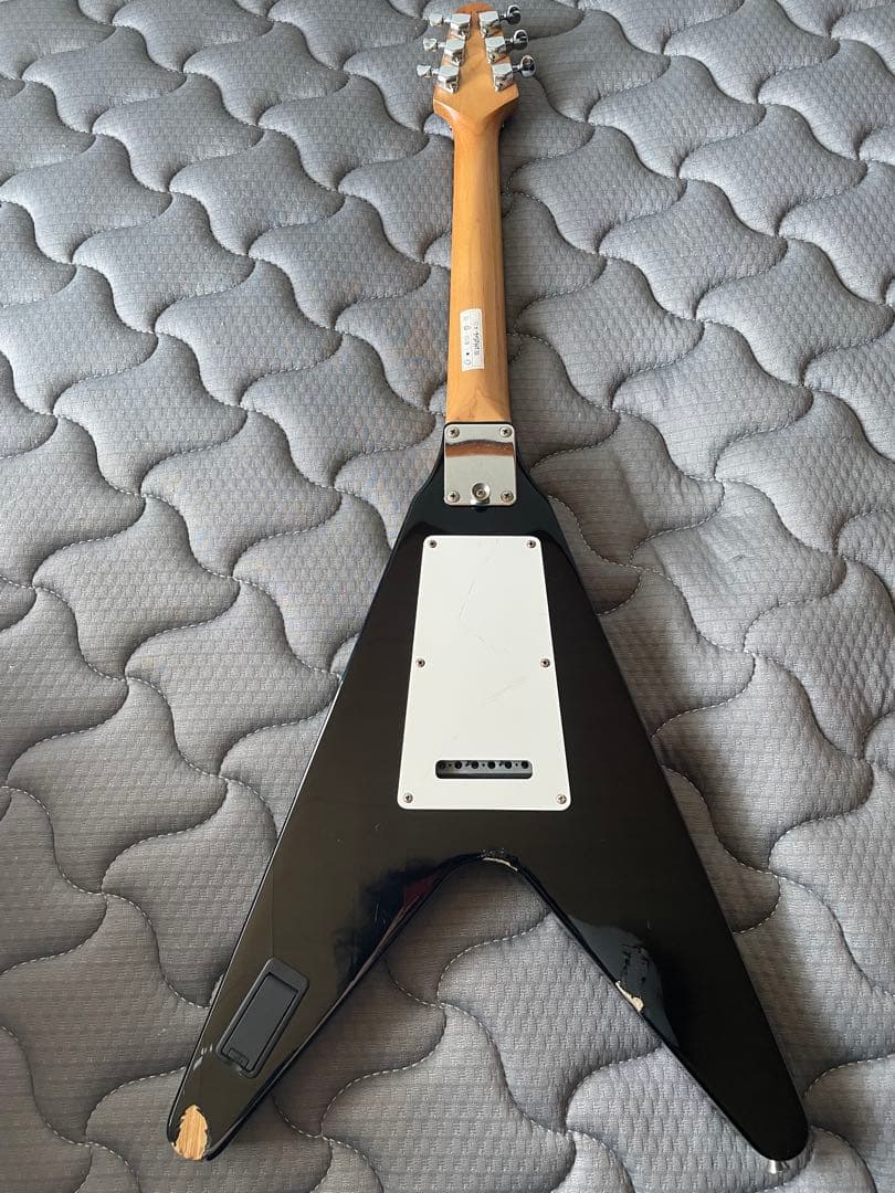 フライングVスタイル エレキギター ブラック