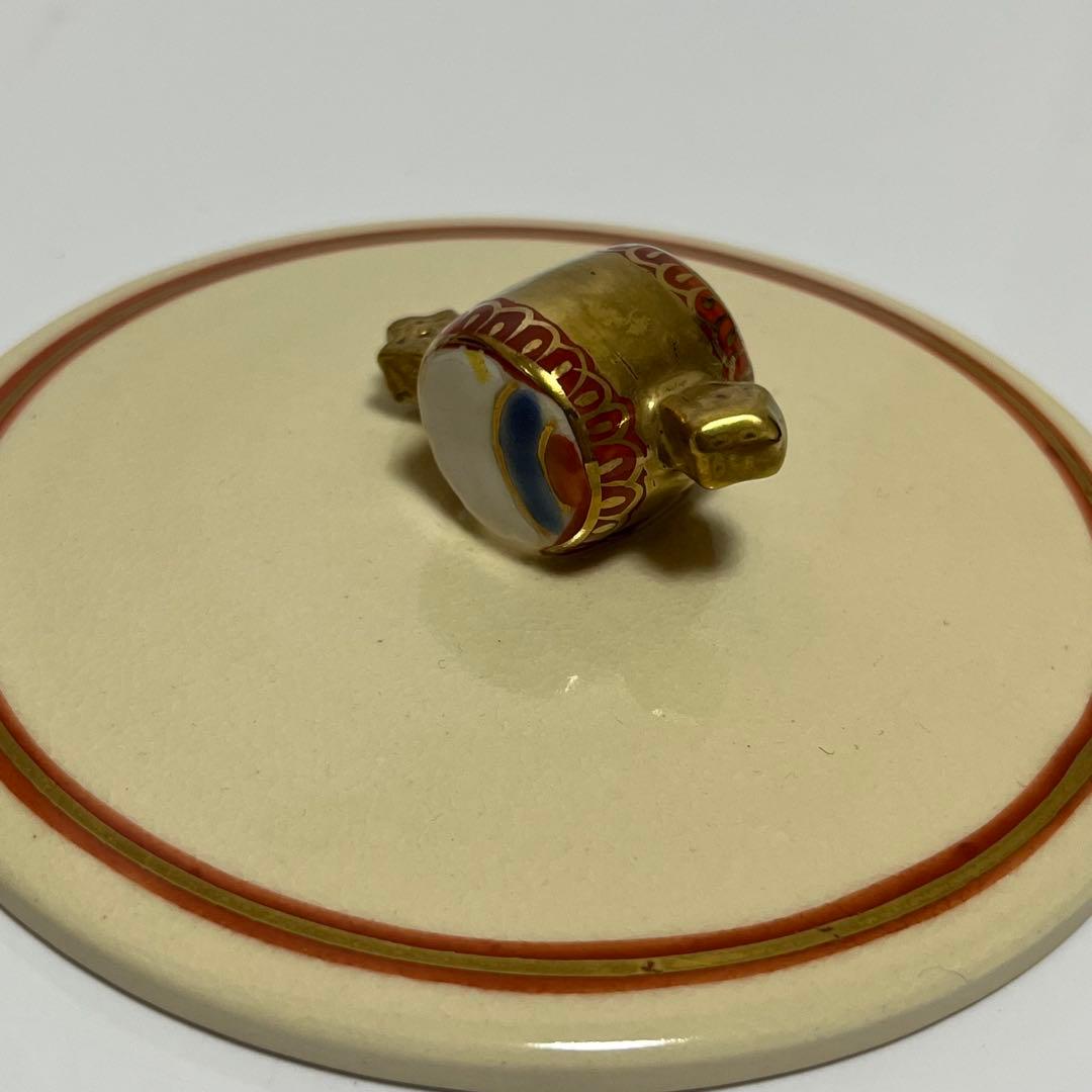 水指 橋本城岳作 色絵宝文 砂金袋水指 共箱 茶道具