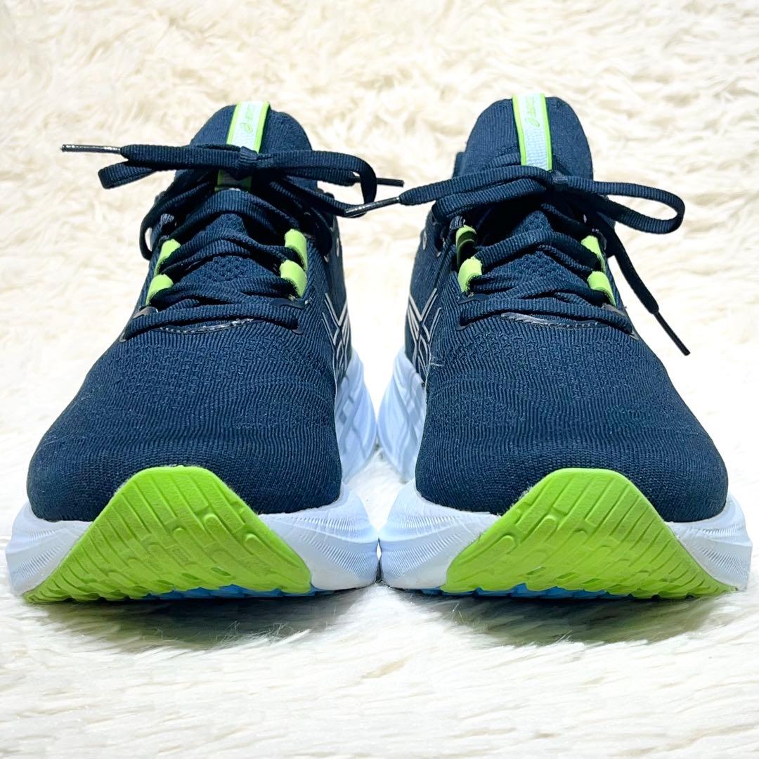 極美品☆アシックス ゲルニンバス26 ブルー 26.5㎝ ランニング ジョギング