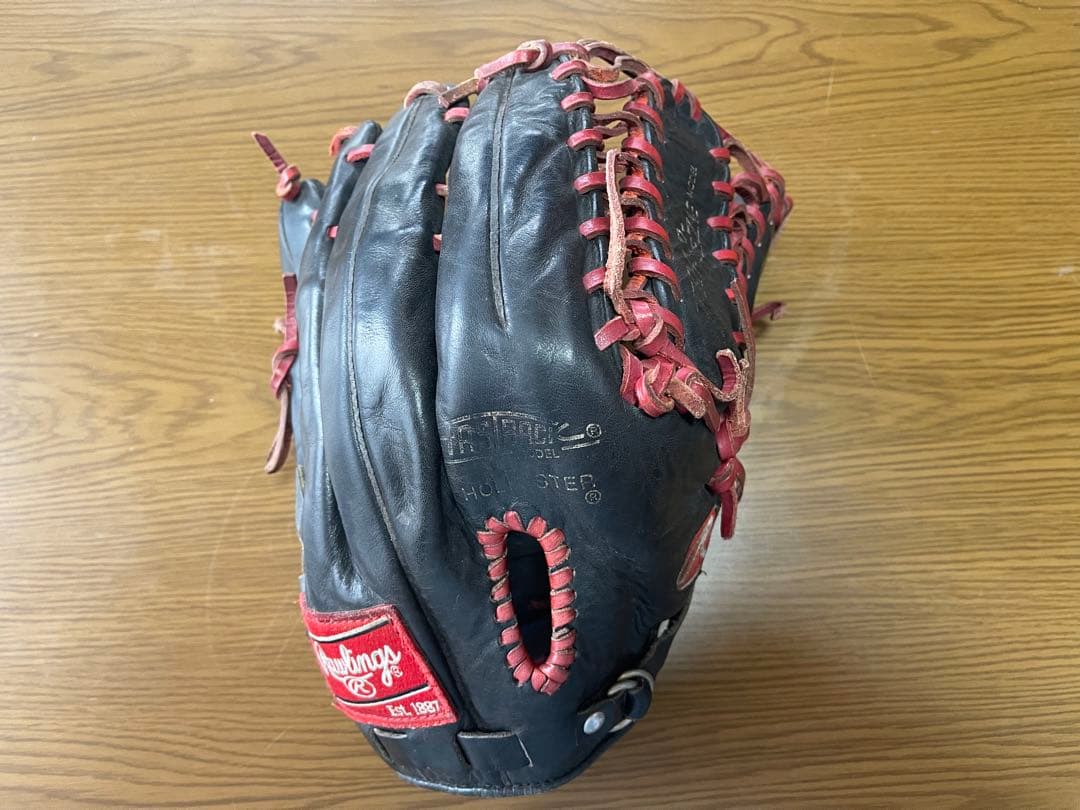 Rawlings 軟式野球 外野手グローブ 限定バーノンウェルズモデル 黒/赤