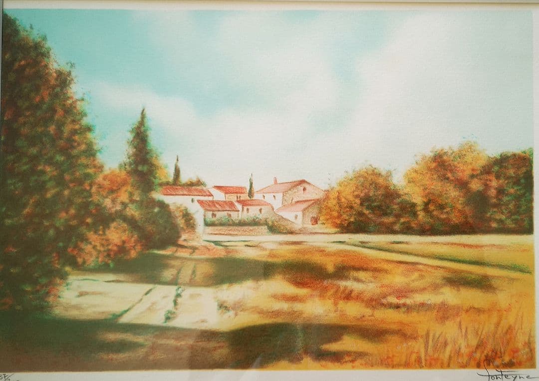 ♦️ヴィリアム・フォンテーヌ♦️「ルールマラン村」カラーリトグラフ 32/300