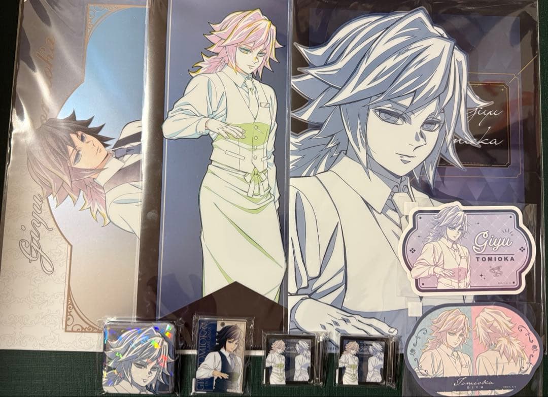 公*o様 冨岡義勇 モクテルバー ロト 9点セット グリッター缶バッジ含む