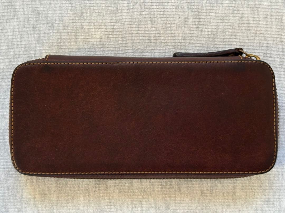 Bahagia&Craft バハギア ラウンドジップペンケース プエブロ タバコ