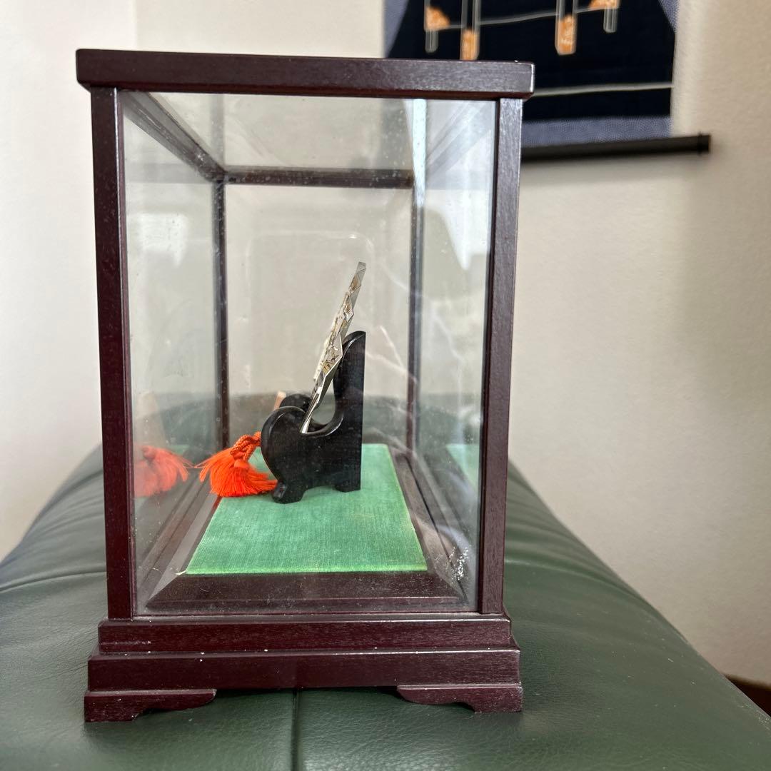 ゆうこです。 武比古作、純銀扇、松竹梅