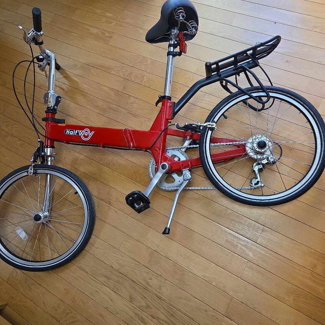 ジャイアントHalfway　(ハーフウェイ)　折りたたみ自転車　カラー赤レッド