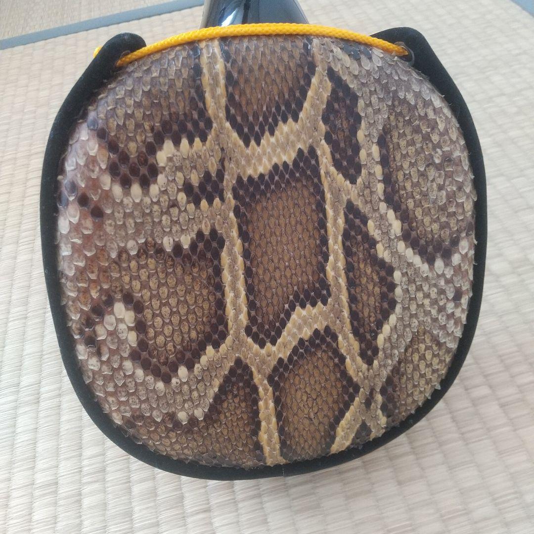 沖縄 三線 三味線 本革 ヘビ皮