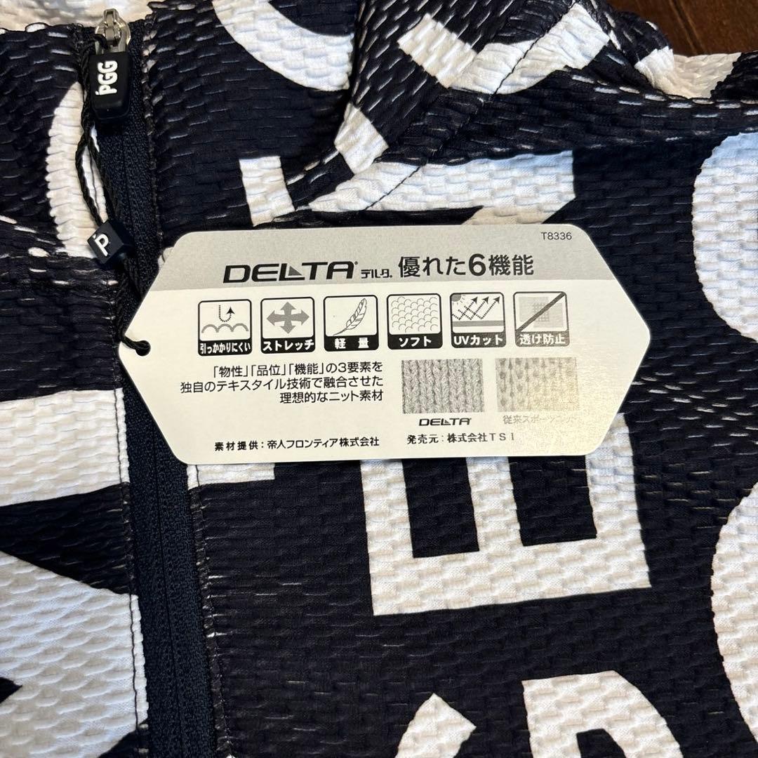 パーリーゲイツデルタロゴ総柄ハーフジッパー長袖シャツサイズ1