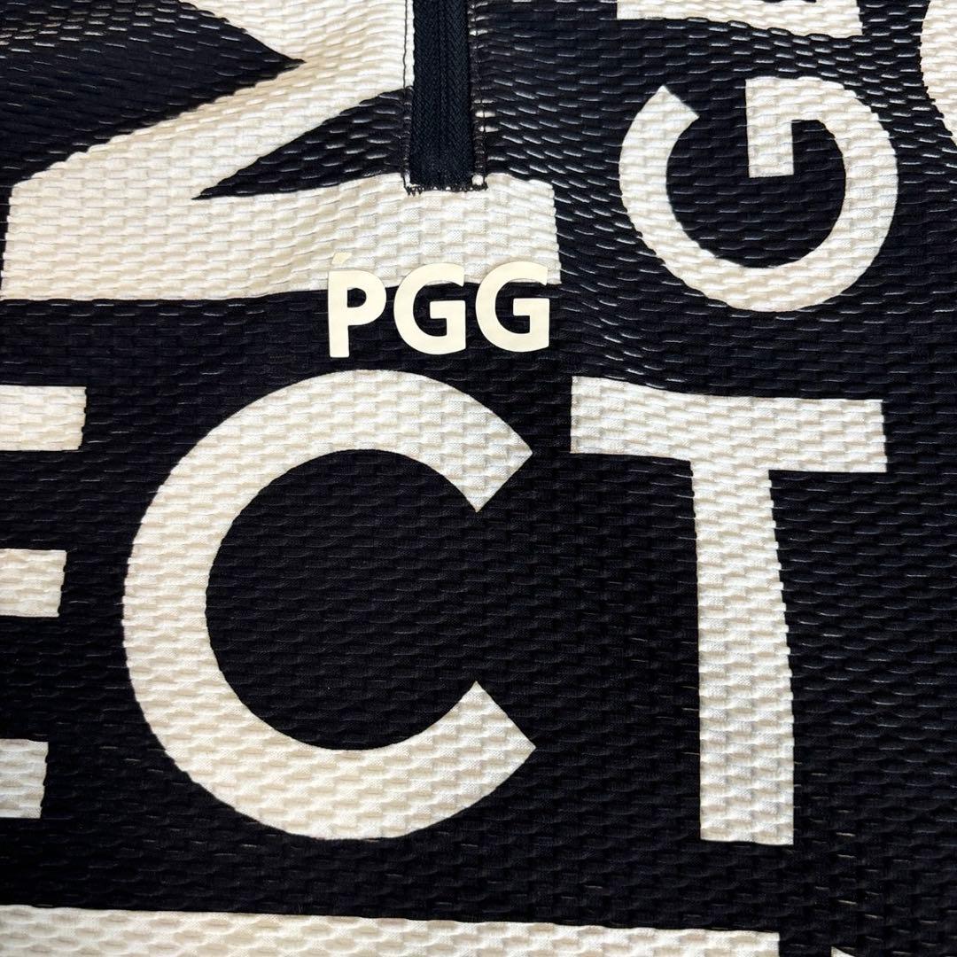 パーリーゲイツデルタロゴ総柄ハーフジッパー長袖シャツサイズ1