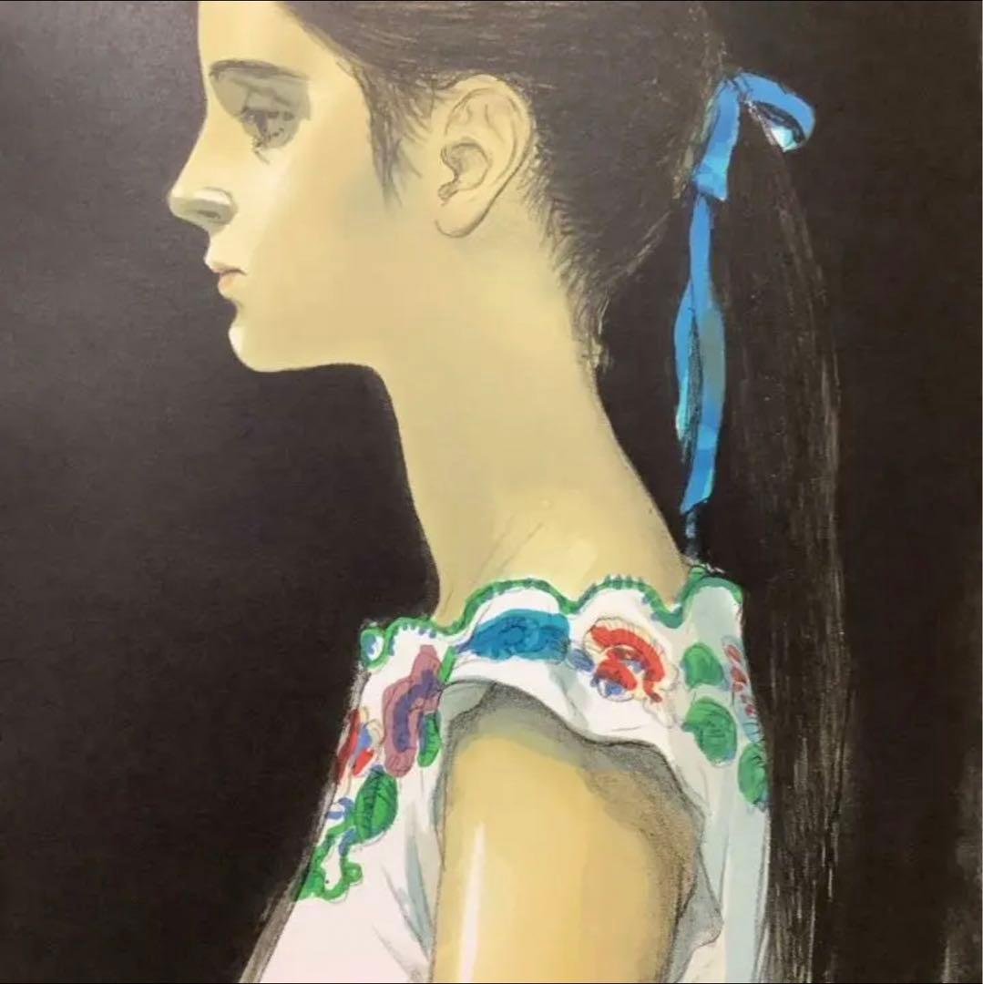 版画.小松崎 邦雄.リトグラフ.少女.絵画.額絵.美術品.インテリア.額縁