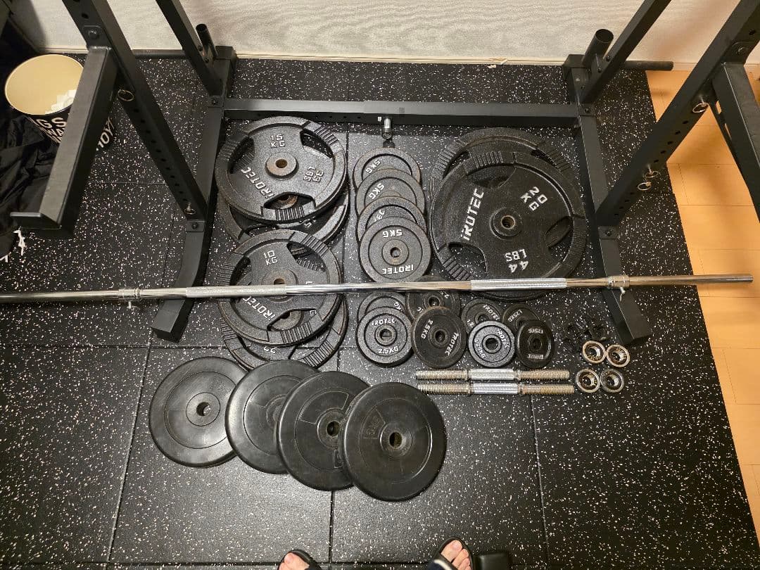 ウェイトトレーニングセット:カナプラ （バーベル・プレート・ラック）