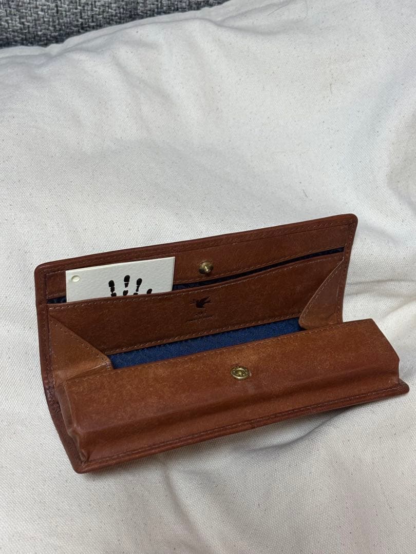 【極美品】プエブロレザー フラップ式ペンケース 本革 ブラウン