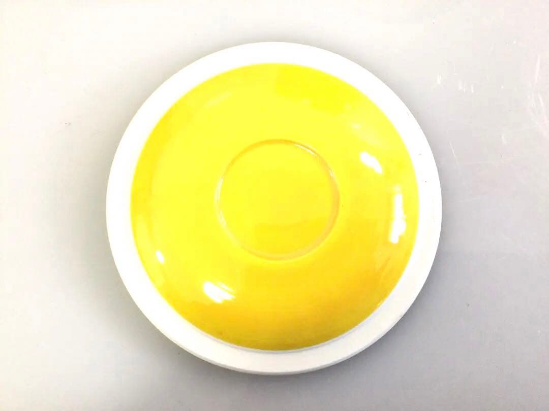 黄交趾水指 錦鳳凰絵 銘無し 茶道具 T867