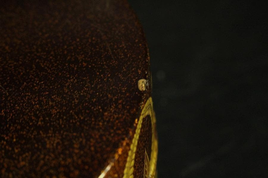 古美術 纏枝蓮花紋 蒔絵 蓋物 時代物 美品(K-A752)