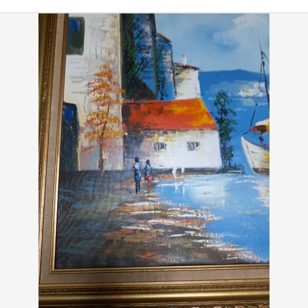 油彩のヨットハーバーです