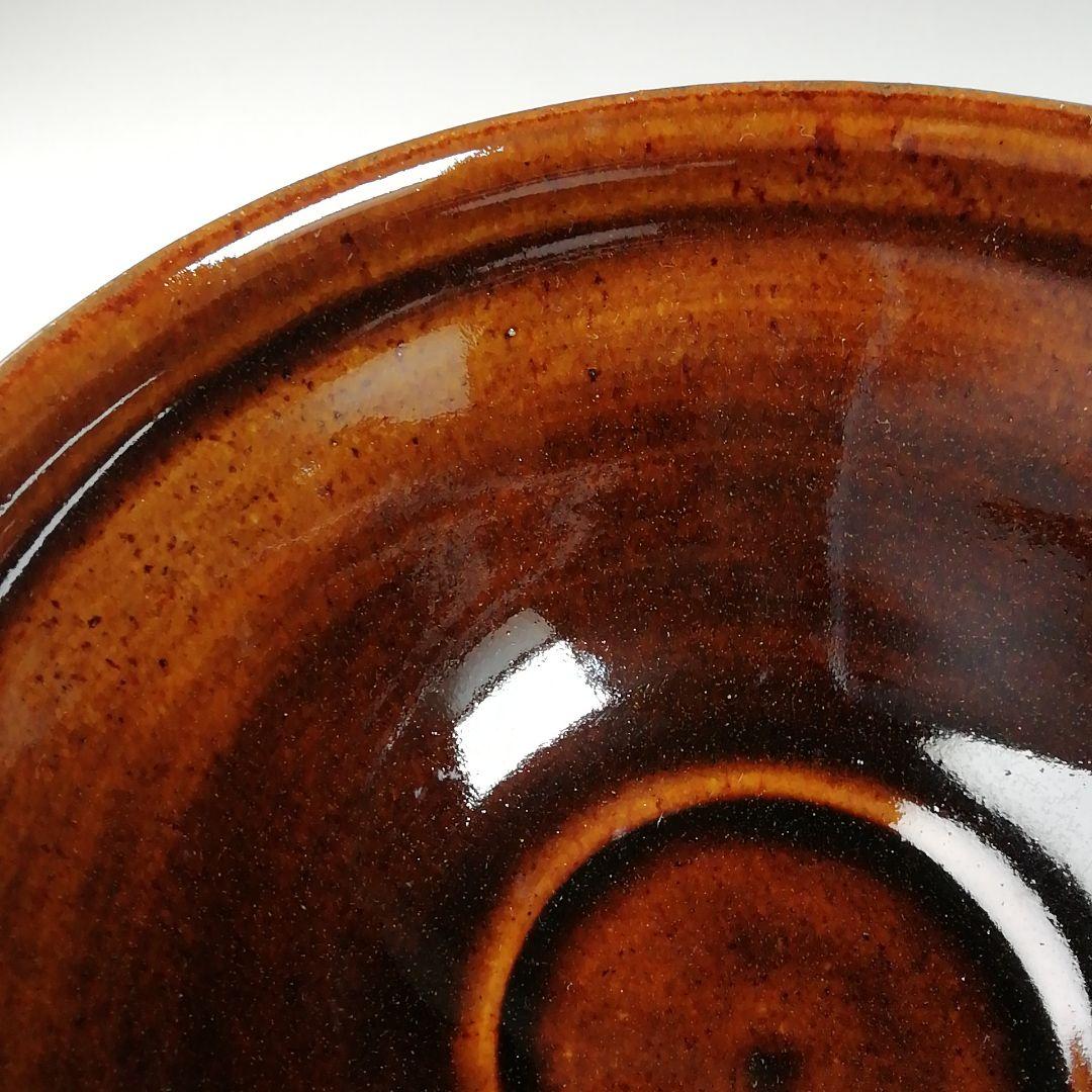 Ｗ１３５　数茶碗　五客『天目色絵つぼつぼ画』『清閑寺窯　杉田祥平 造』　共箱