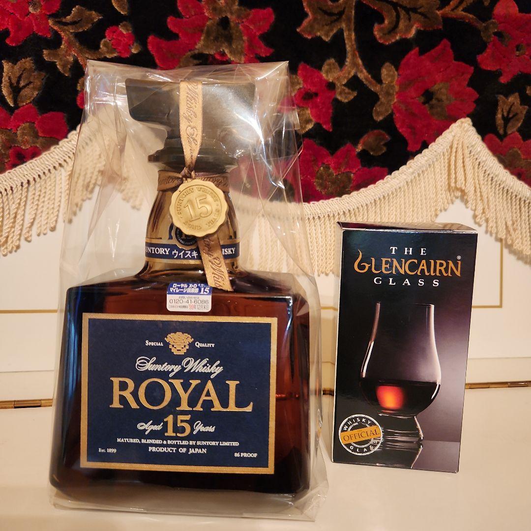古酒 サントリーウイスキー  15年 グレンクアリングラス付き